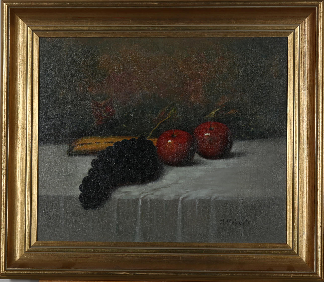 OIDENTIFIERAD KONSTÄR, stilleben, olja på duk, bär signatur.