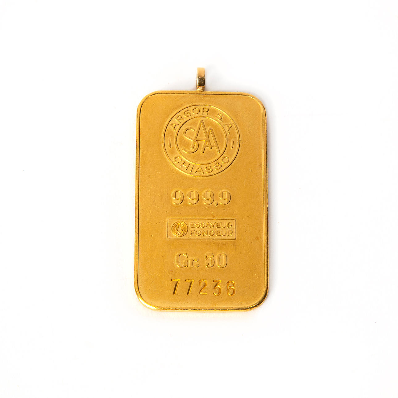 KULTAHARKKO. Argor, 50 grammaa.