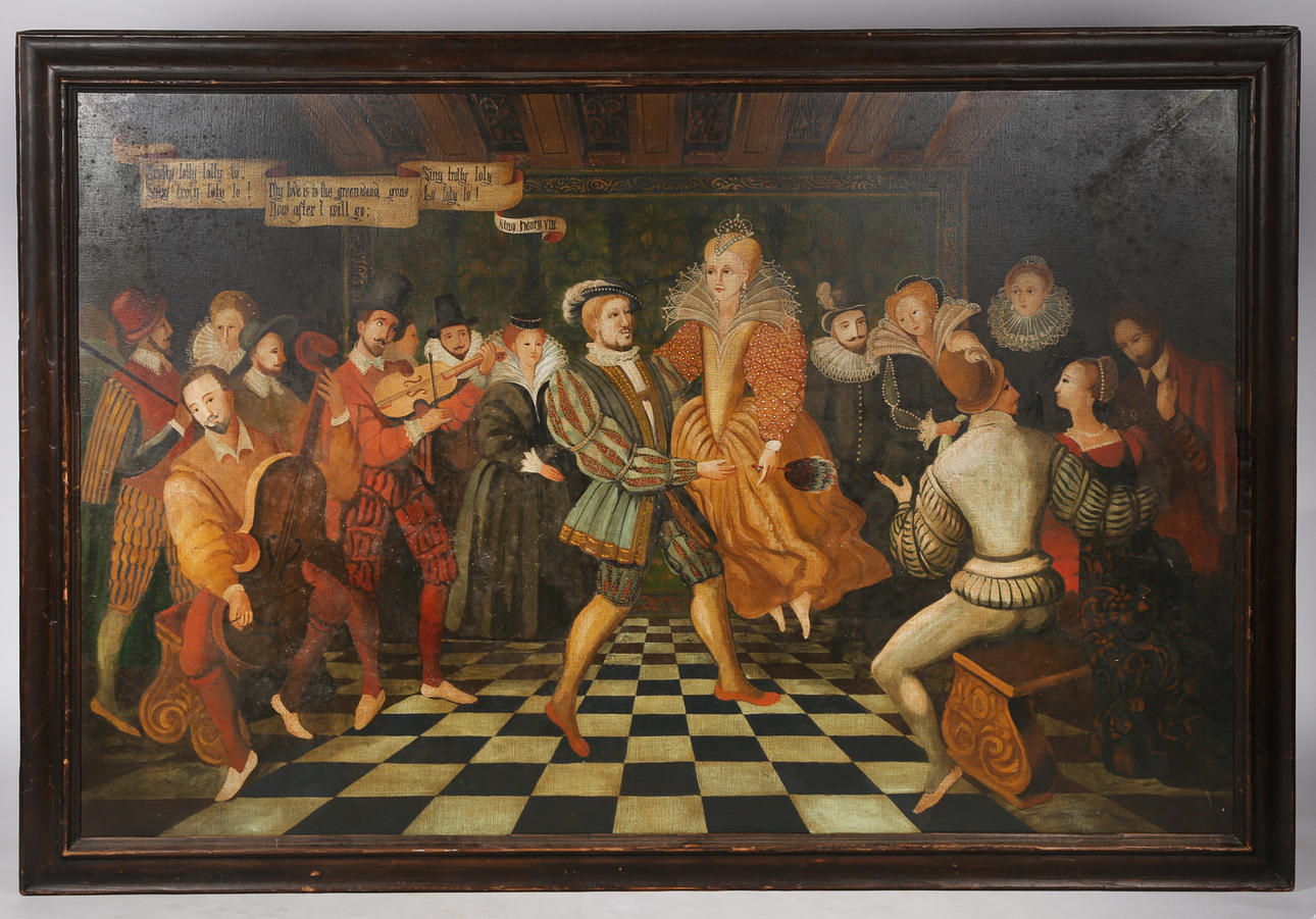 ENGLISH SCHOOL (20TH CENTURY) DANCING LA VOLTA.