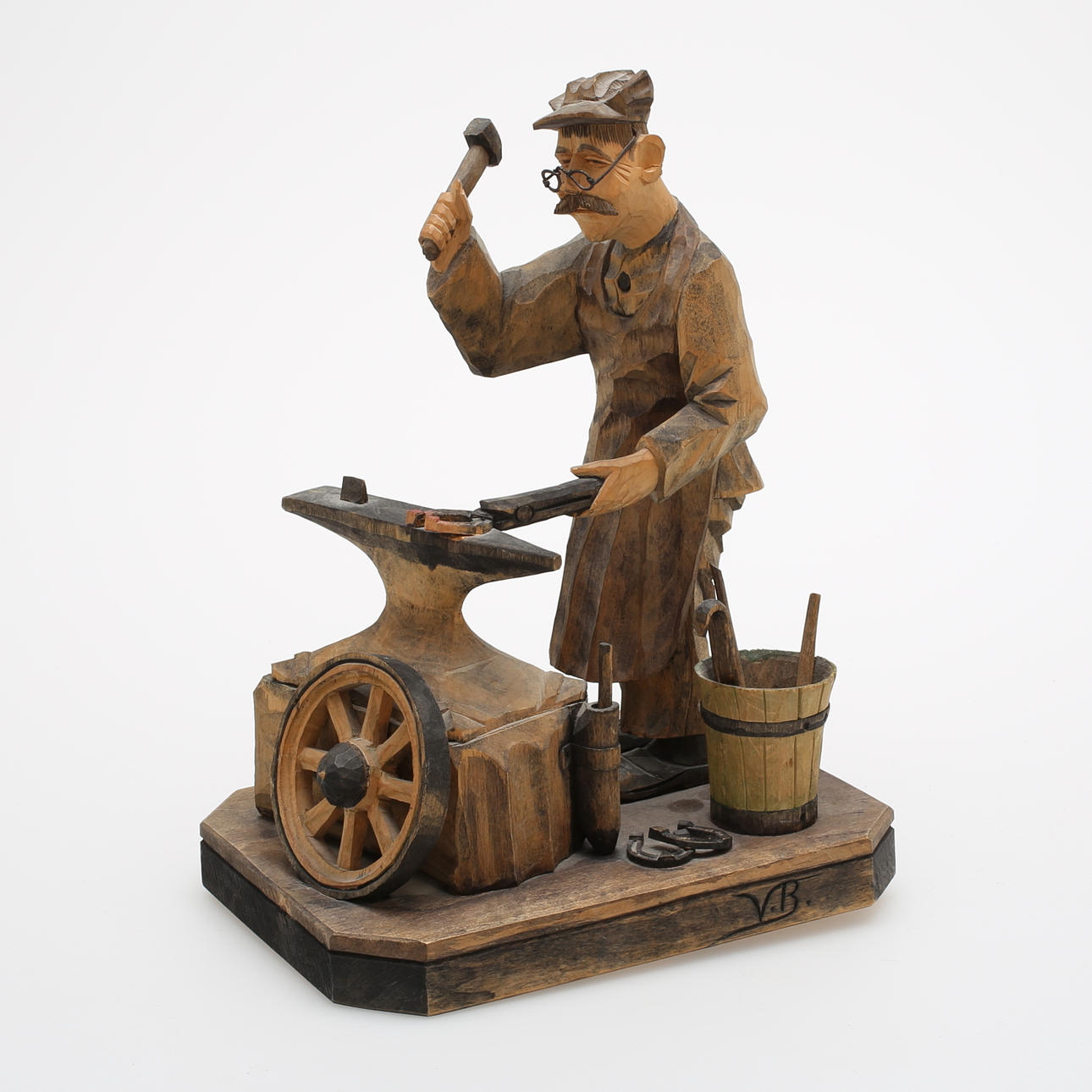 VILHELM BERGSTRÖM. Skulptur, trä, signerad och daterad 1944.