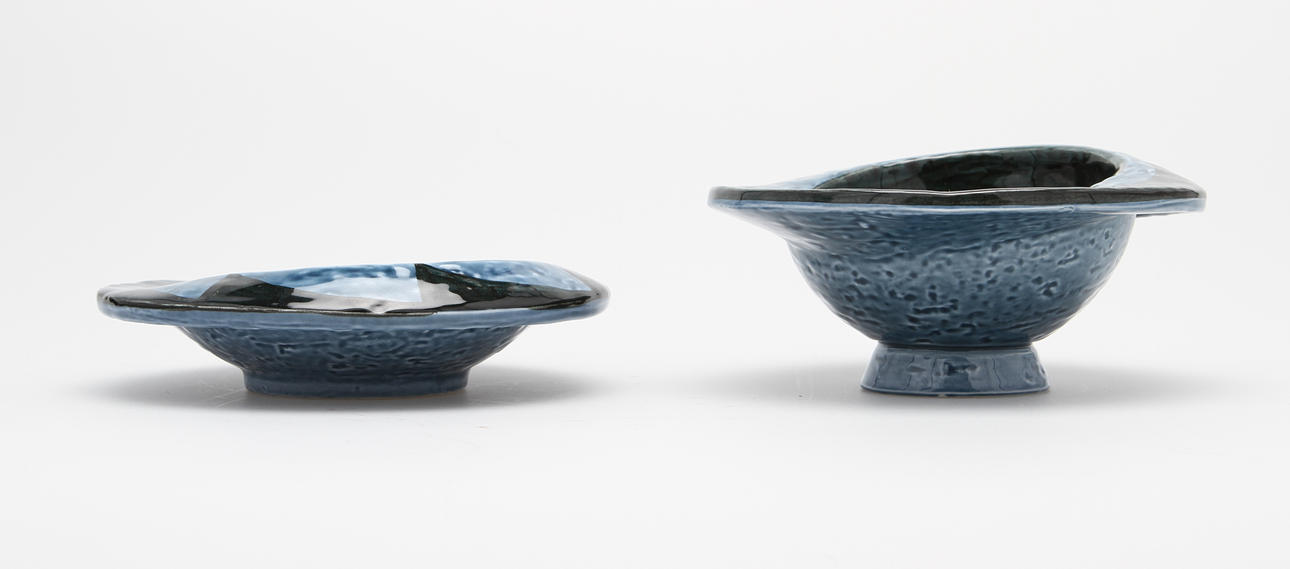 VILHELM BJERKE-PETERSEN. Skålar "Abstracta", 2 st, Rörstrand.