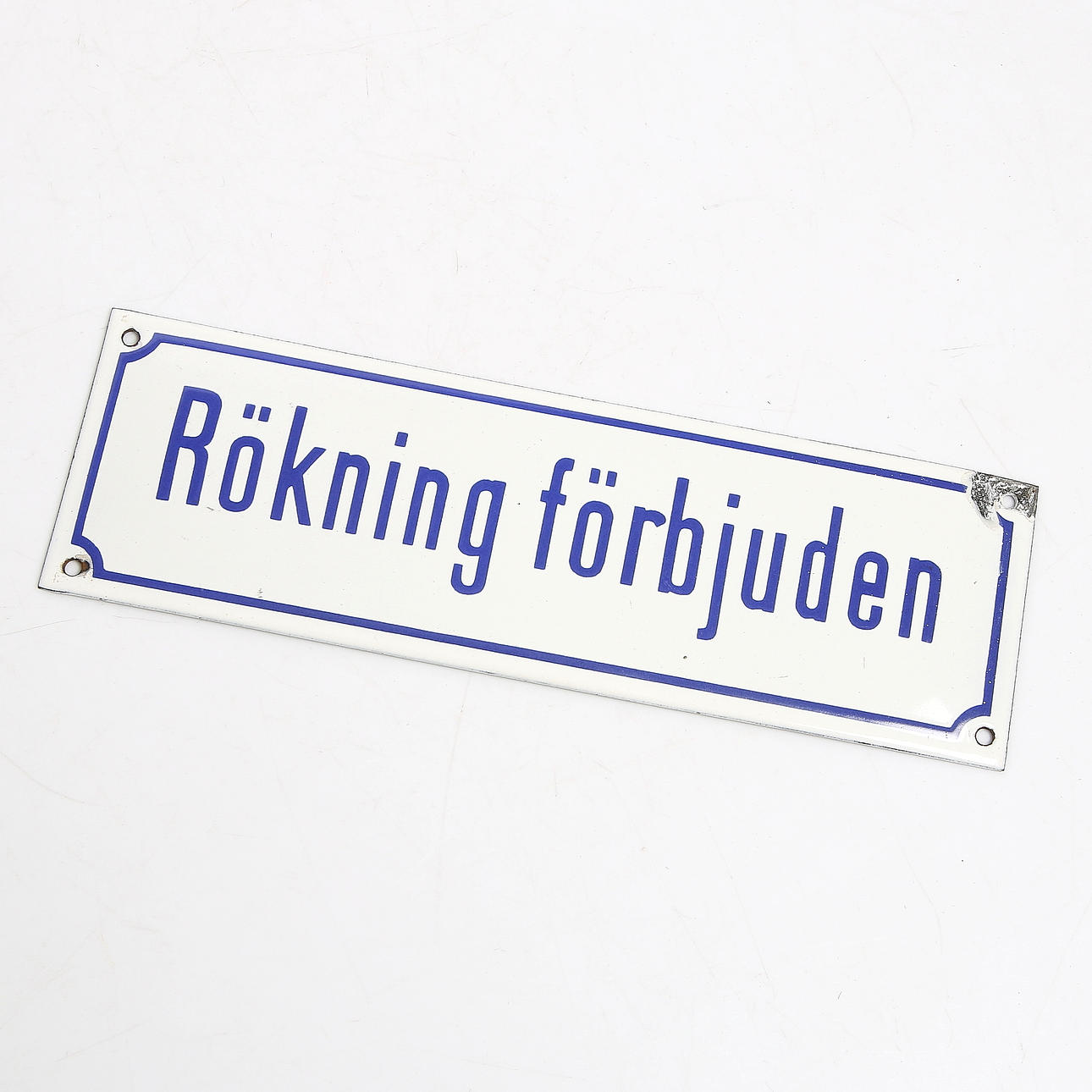 EMALJSKYLT, "Rökning Förbjuden". 1900-tal.