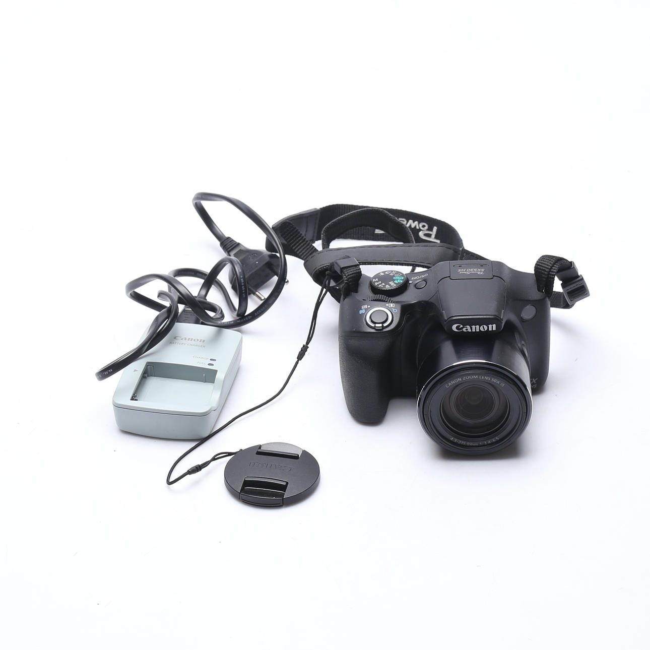 CANON, SX530 HS, with accessories and case.