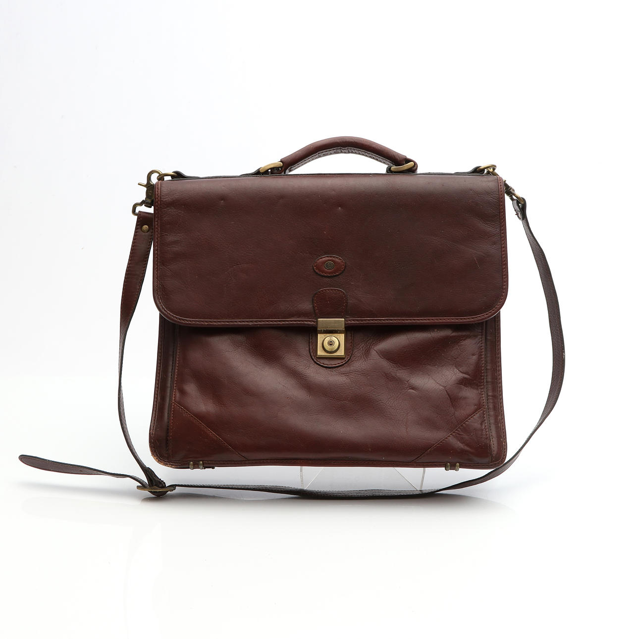 BARON, PORTFÖLJ, Vinrött läder.