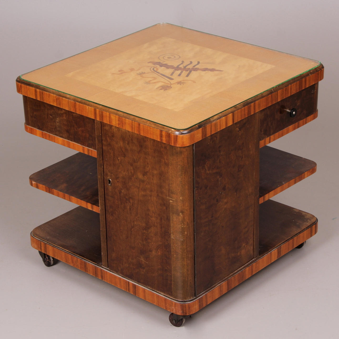 RÖKBORD, med intarsia, Art deco, 1900-talets första hälft.