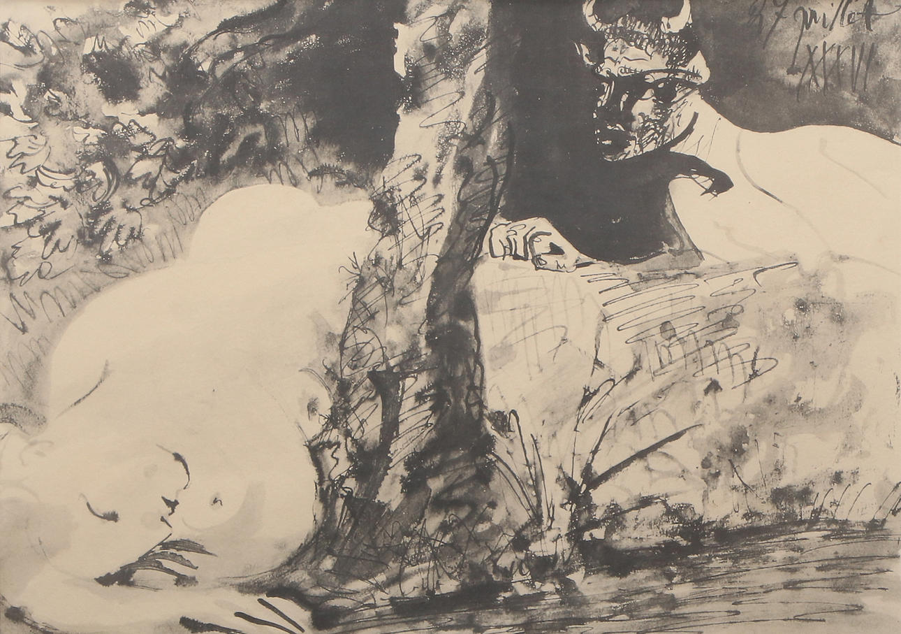 PABLO PICASSO【Faune devoilant une Femme】