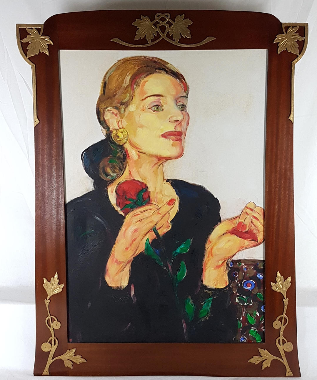 BRUNO GRIESEL. "Portrait S.", Öl auf Leinwand.