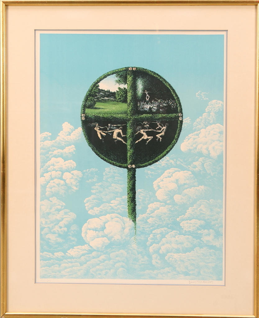 BENGT NORDENBORG. Färglitografi, midsommardans, signerad, numrerad 269/300.