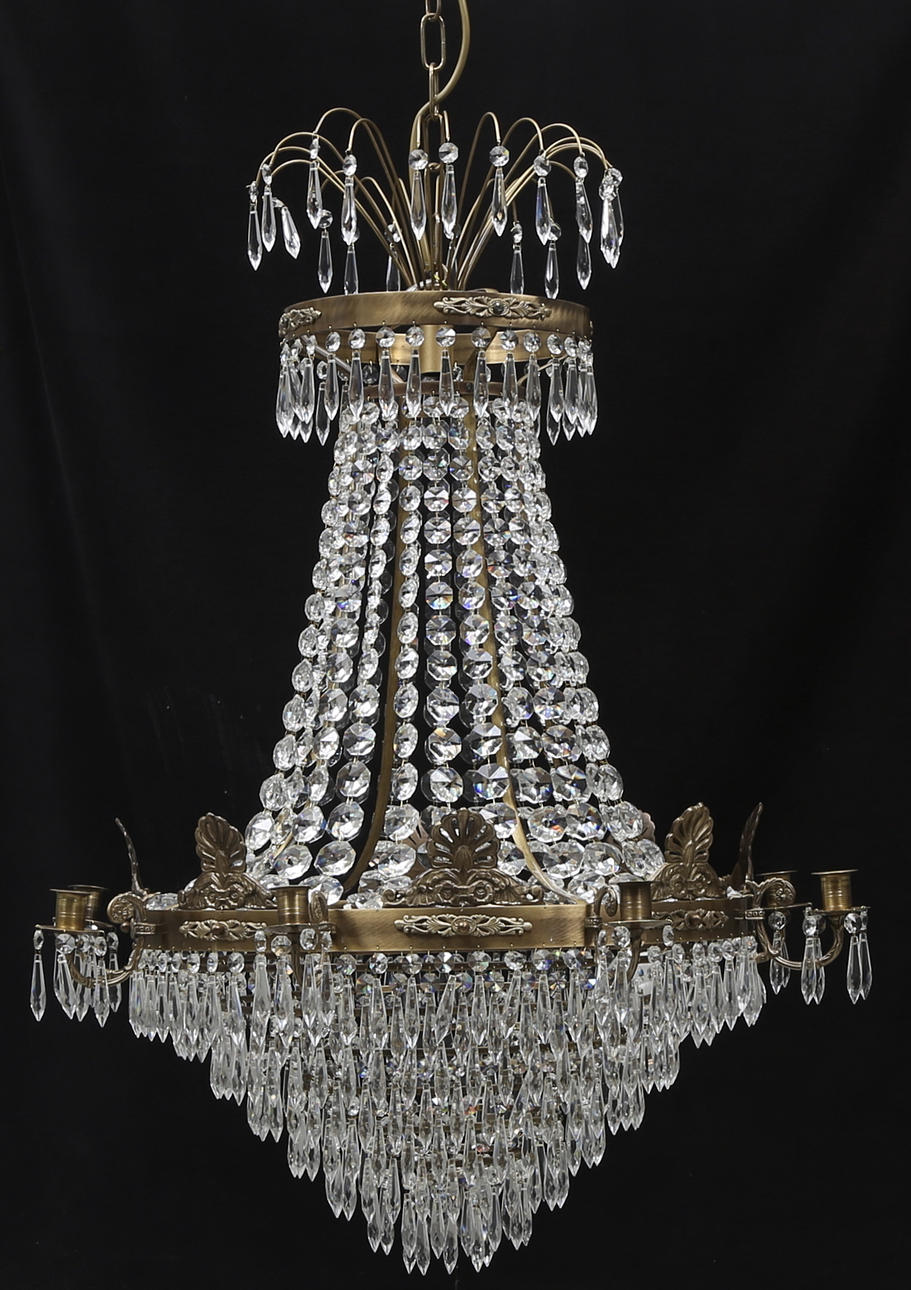 LJUSKRONA, empirestil, 2000-tal, total höjd ca. 132 cm.