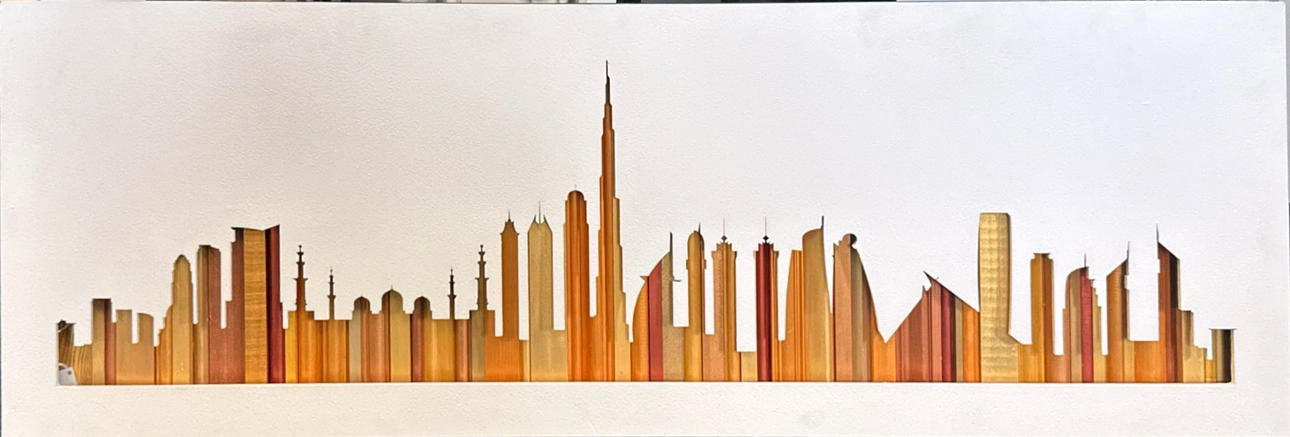 UPPLYSANDE STADSBILD PANORAMA.