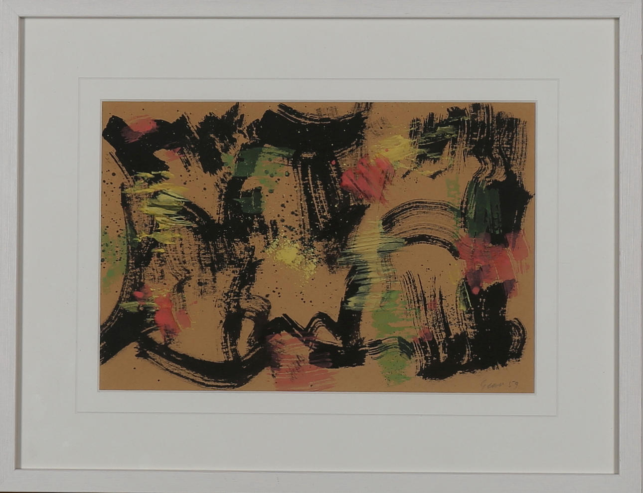 WILLIAM GEAR. Komposition, blandteknik, signerad Gear och daterad -59.