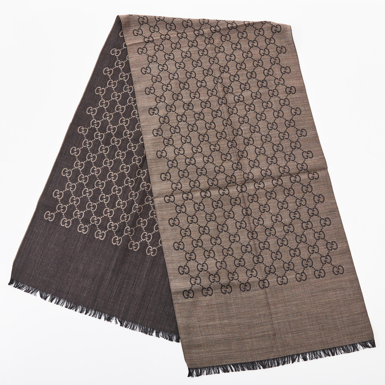 GUCCI, Schal „GG Jacquard Strickschal“.