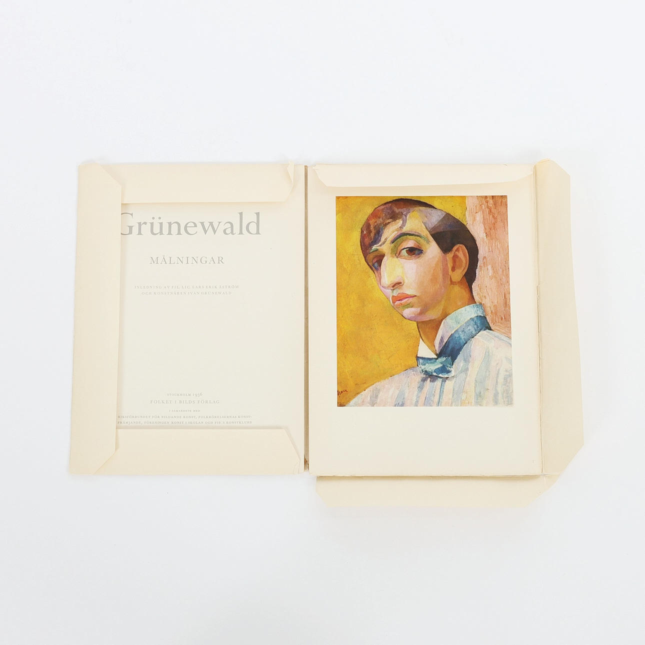 GRÜNEWALD, folder, tryk, Stockholm 1956.