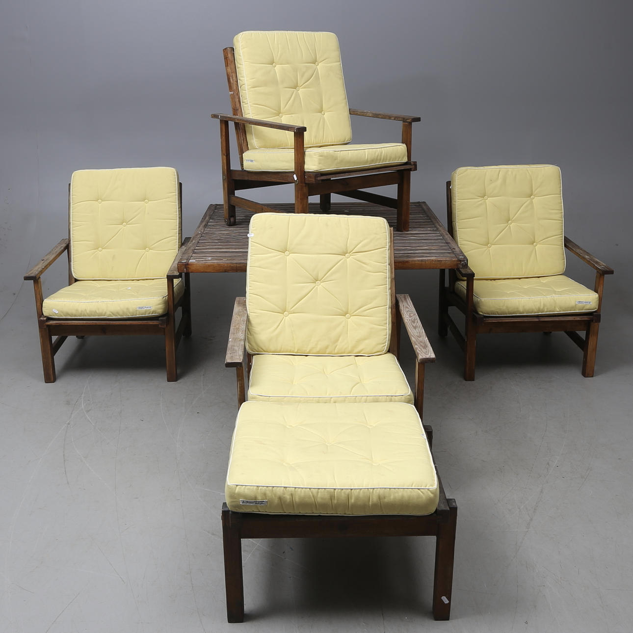 TRÄDGÅRDSMÖBEL, 6 delar, Elsa Stackelberg, Fri Form.