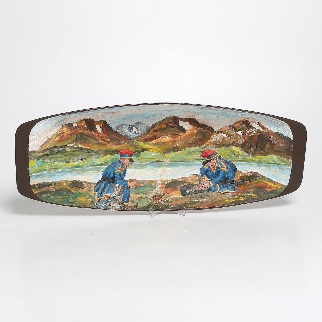 TRAY, signed and dated EMW 1953.