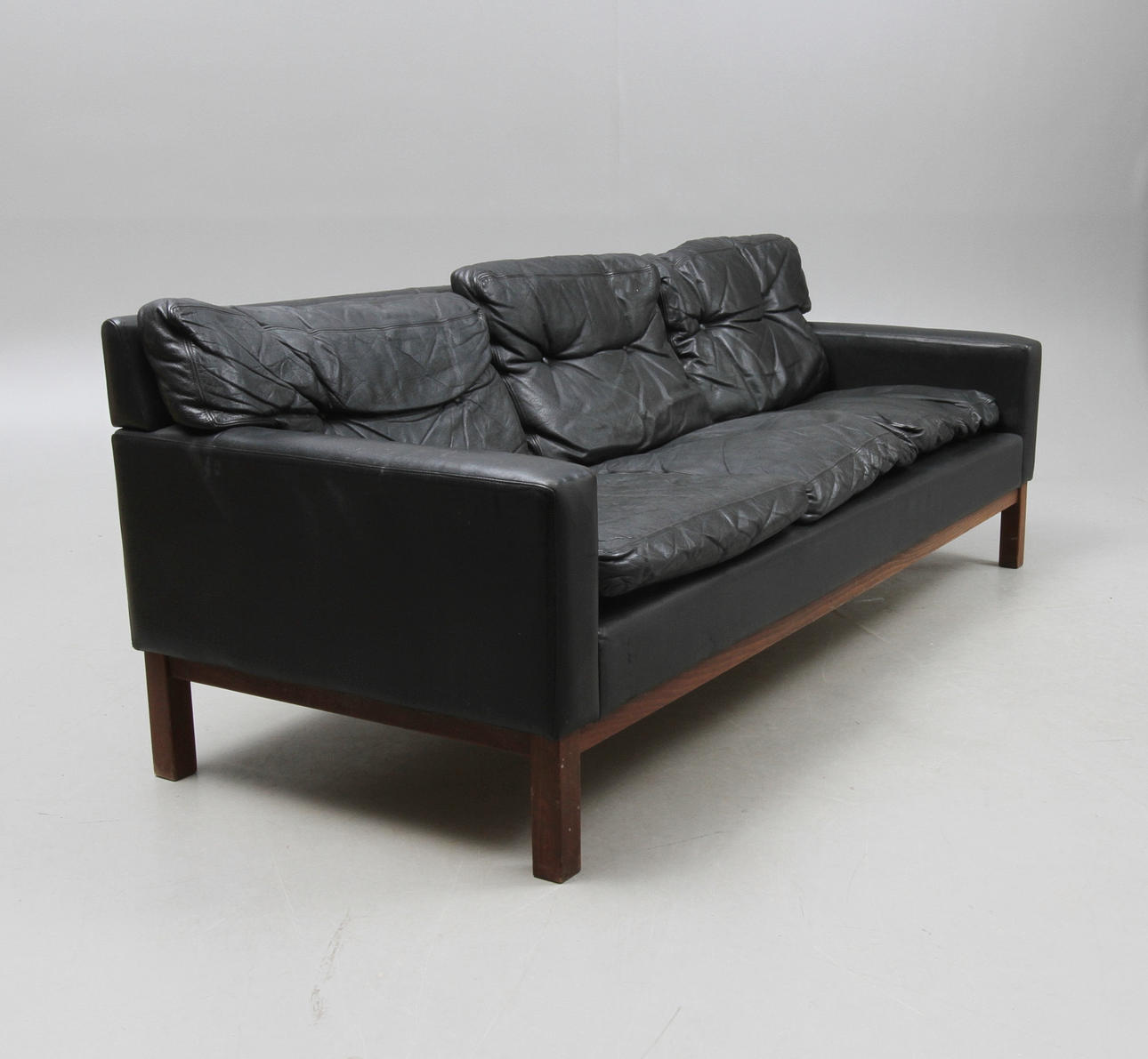 SOFFA, 3-sits, skinn, 1960/70-tal.