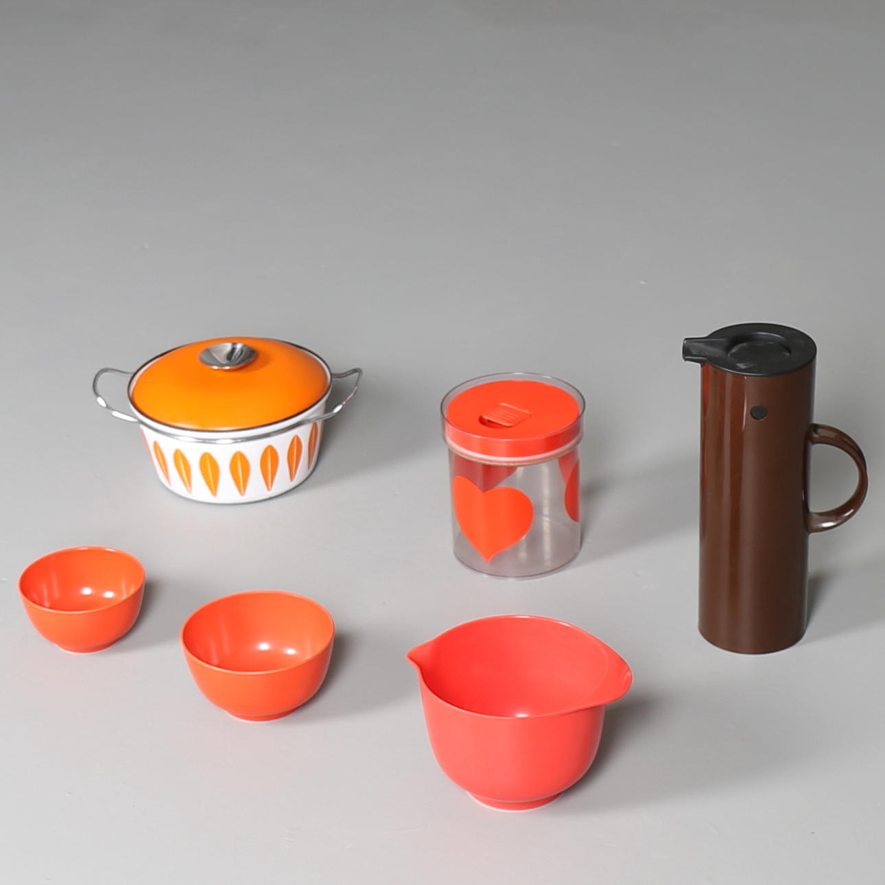 1500. PARTI KÖKSGERÅD, 6 delar, Dansk design, 1970-tal.