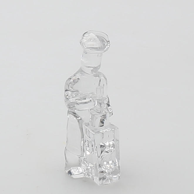 OLLE ALBERIUS. Skulptur, Orrefors, helkristall, kock, 1950-tal.