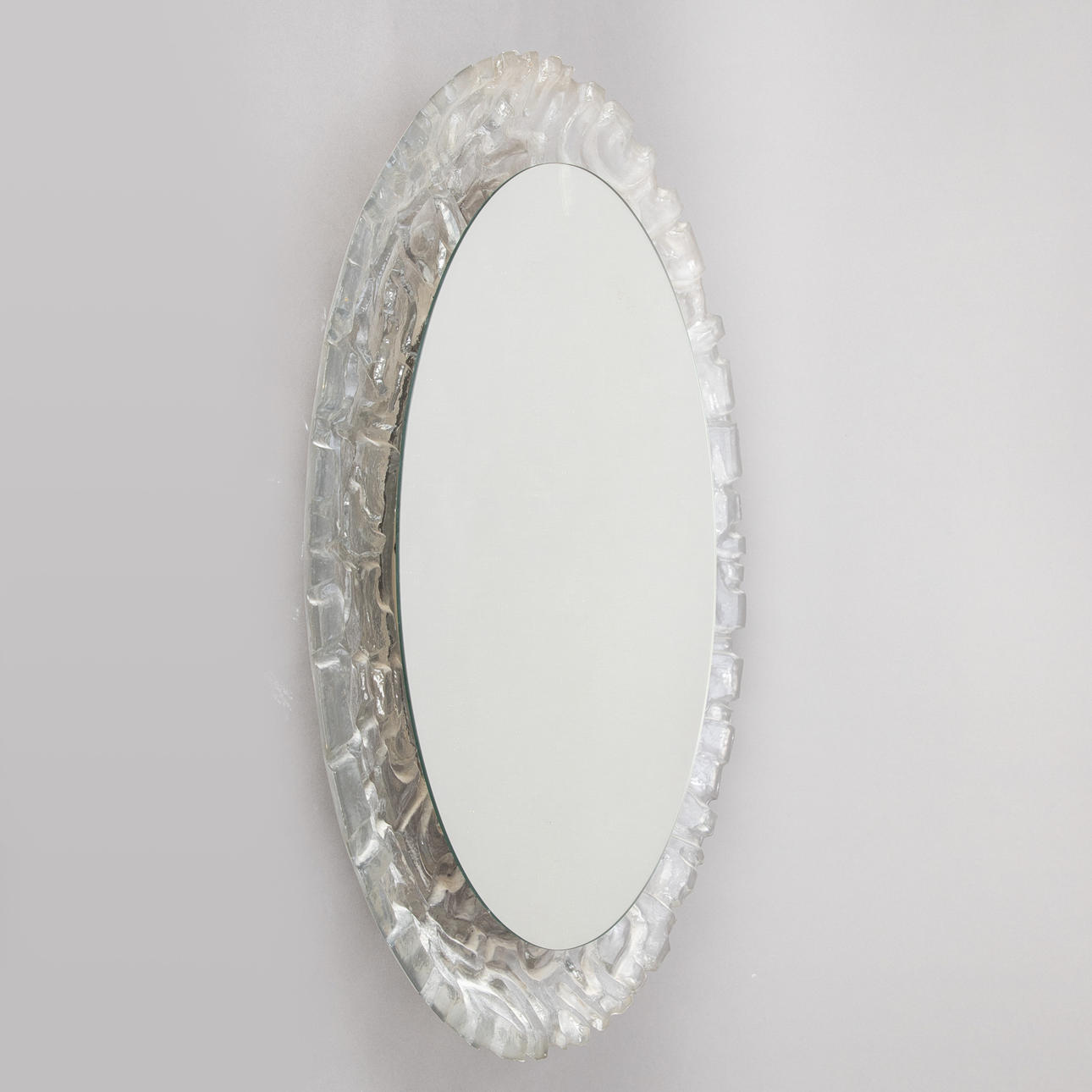 Backlit mirror. glass, plastic, metal 1970s.