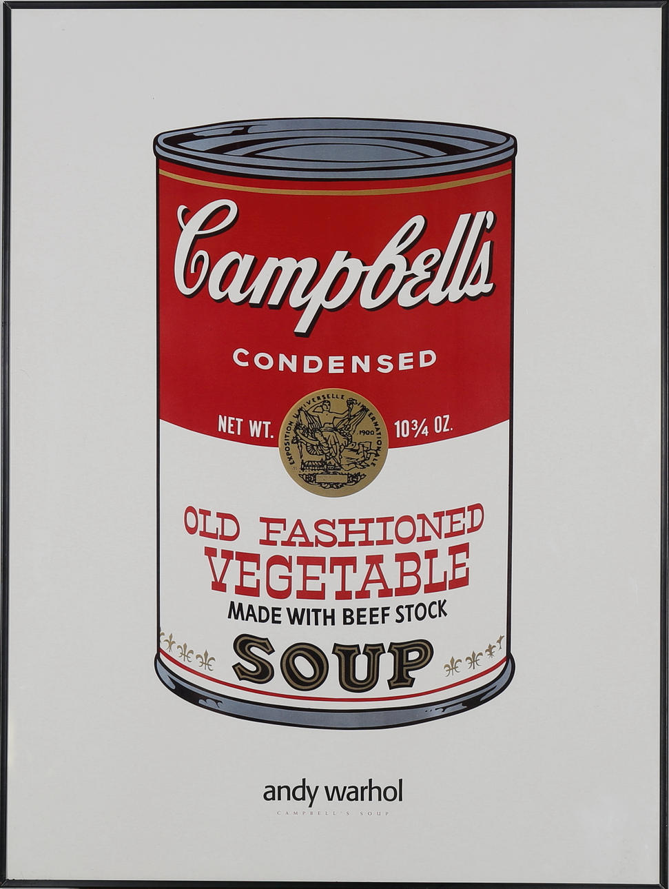 ANDY WARHOL. EFTER. Affisch, nytillverkad, Old fashioned vegetable soup.