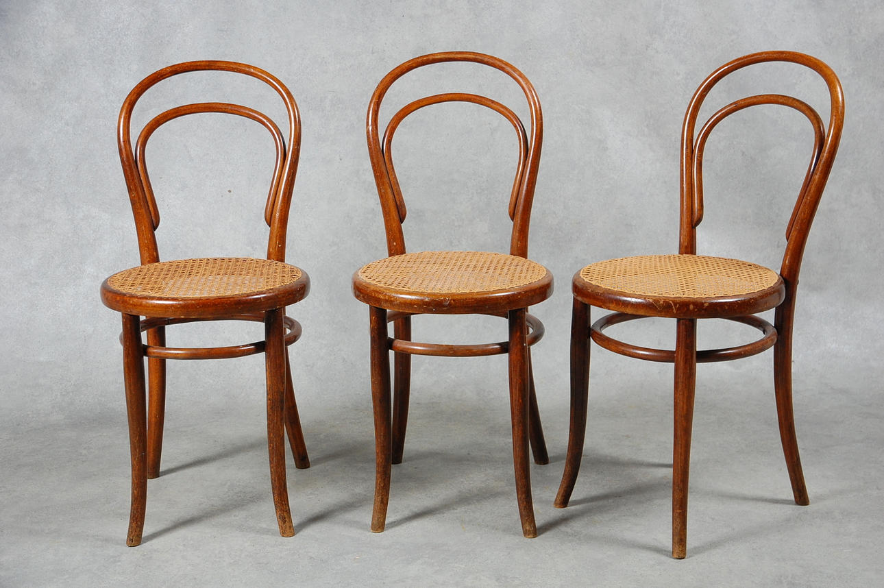 STOLAR, 3 st Thonét, original skick 1800-talets senare del.