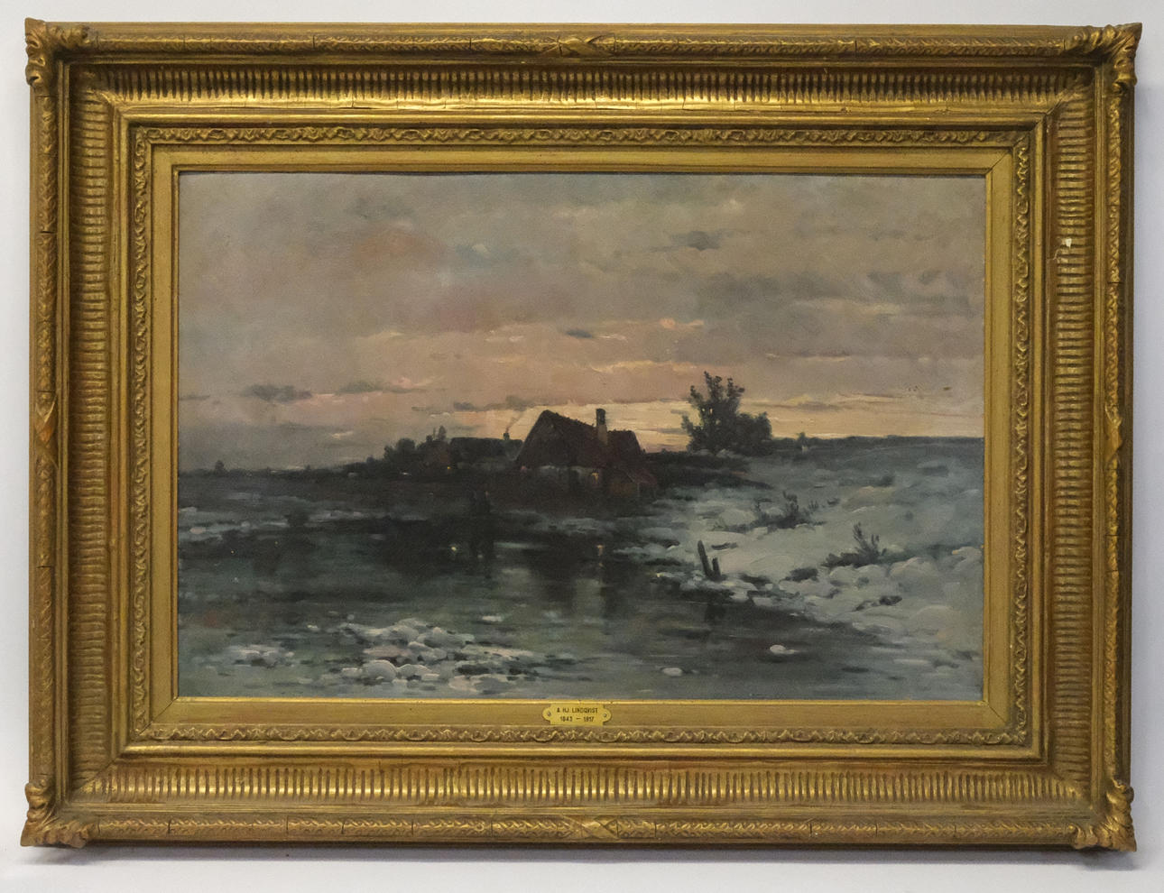 AXEL HJALMAR  LINDQVIST. OIL ON PANEL. DATED 1894.