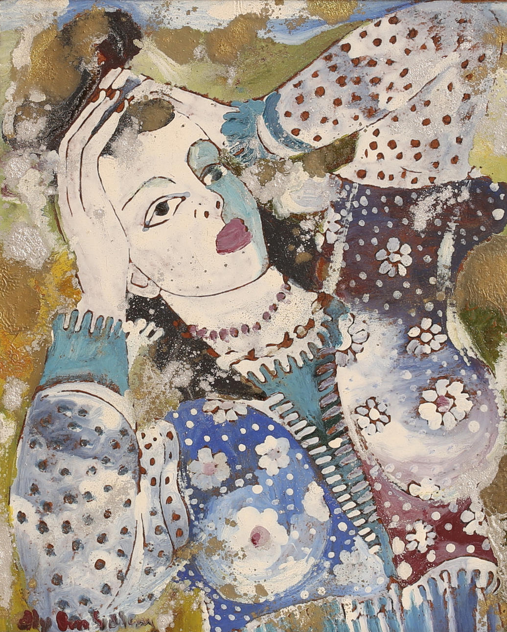 ALY BEN SALEM. Oil on panel, signed.