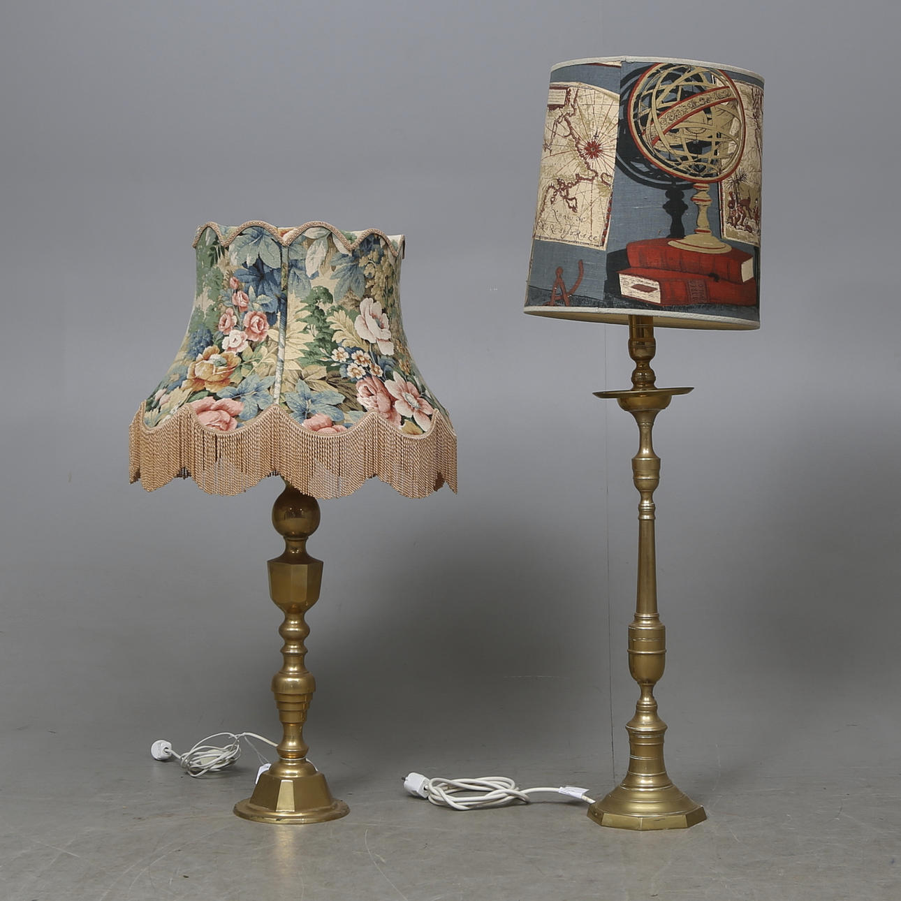 ARMATURER, 2 st, gulmetall, barockstil, 1900-tal.