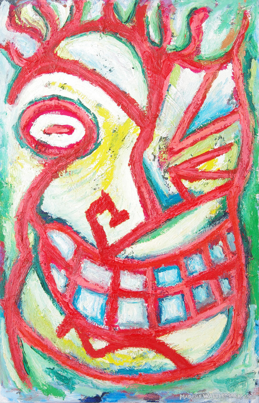 MARCUS WALTERMARK. "Glädjechock", olja på duk, signerad 2008.