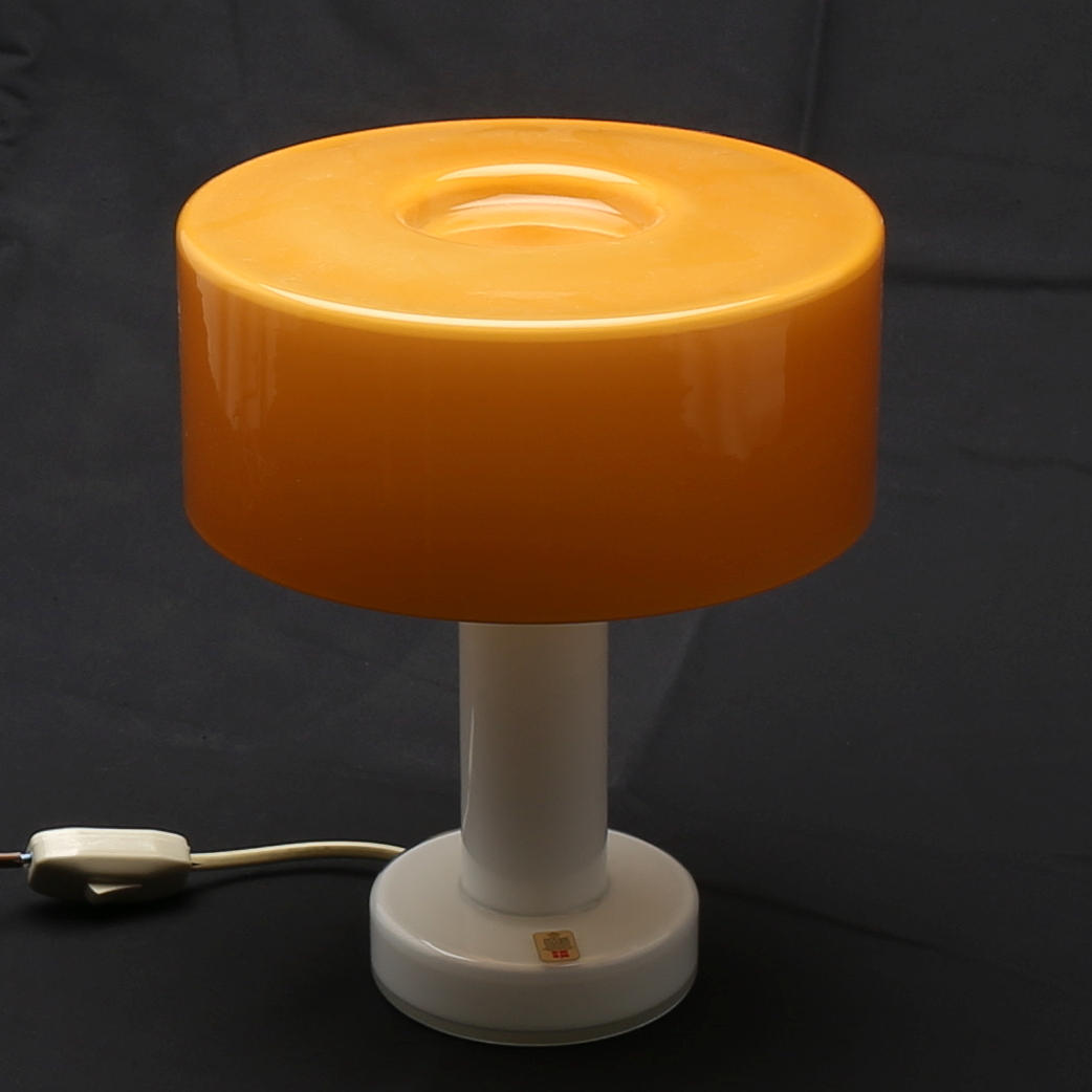 BORDSLAMPA, modell 'Rollino', Michael Bang för Holmegaard Glasværk.