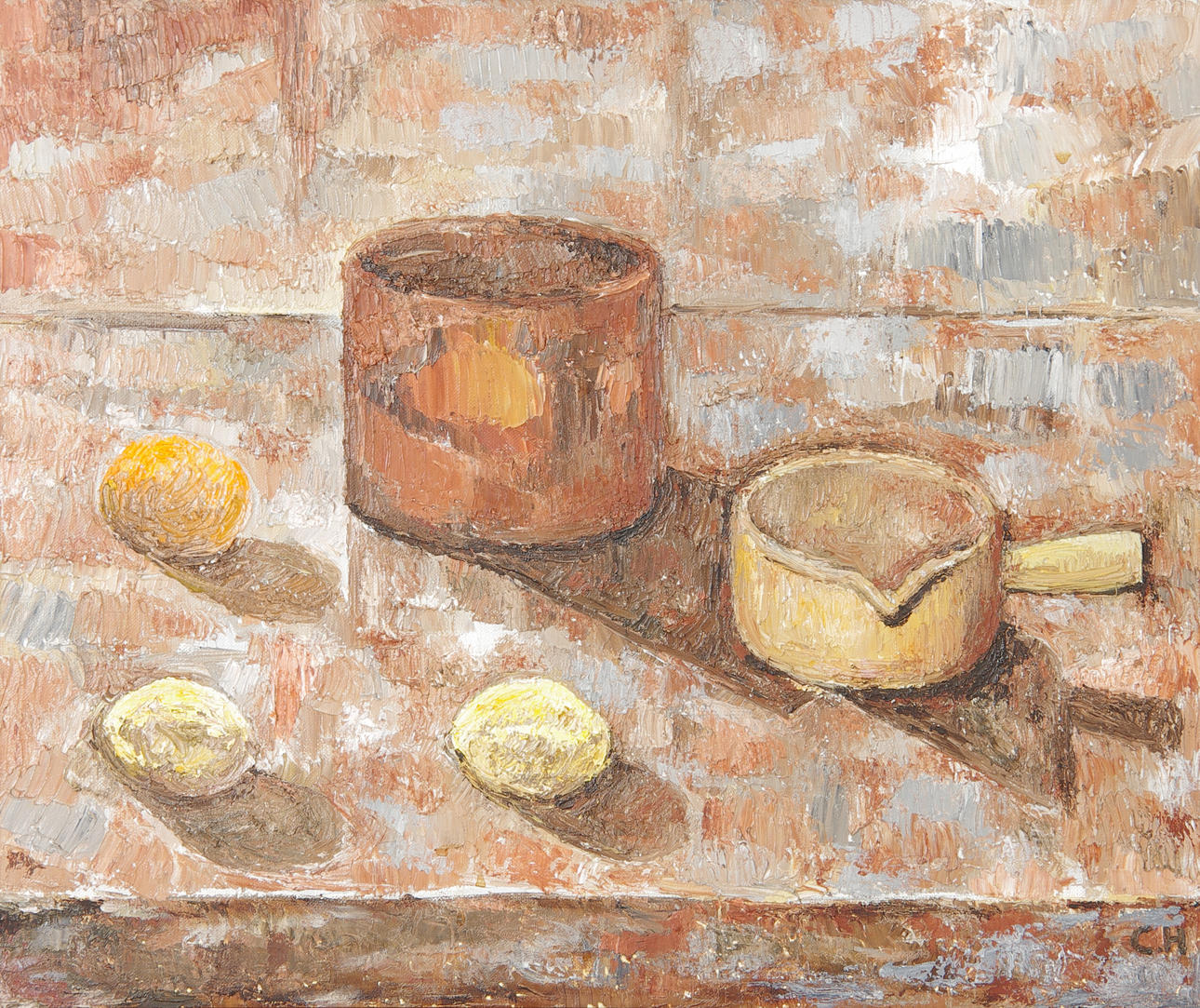 CHARLES HAGELBERG. "Klassicism", olja på duk, monogramsignerad.