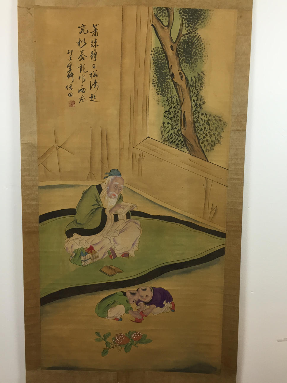 OIDENTIFIERAD KONSTNÄR. Rulltavla, Kina.