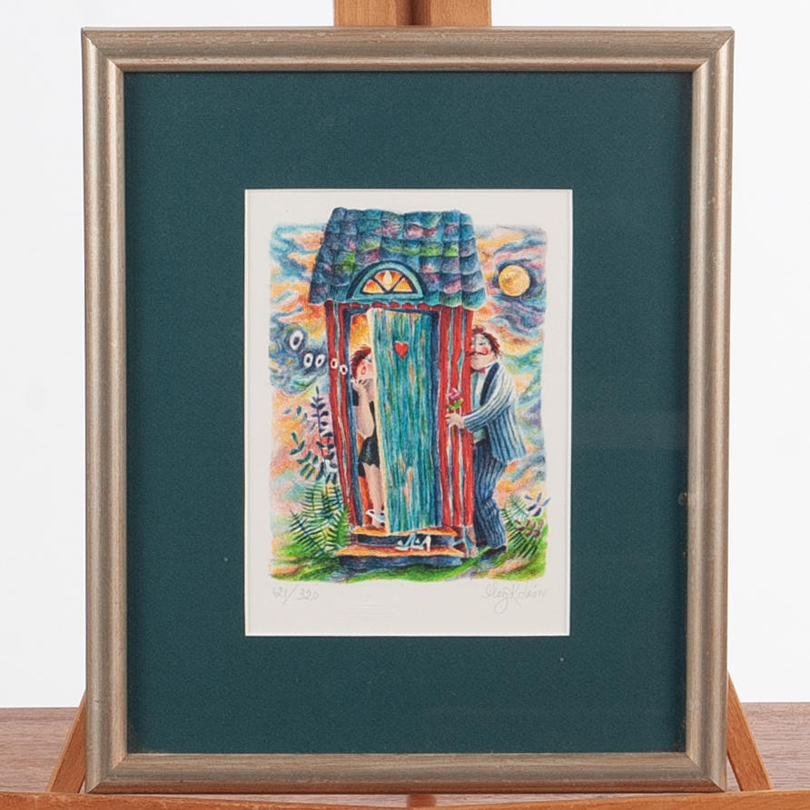MAY K LEON. Color lithograph, signed and numbered.