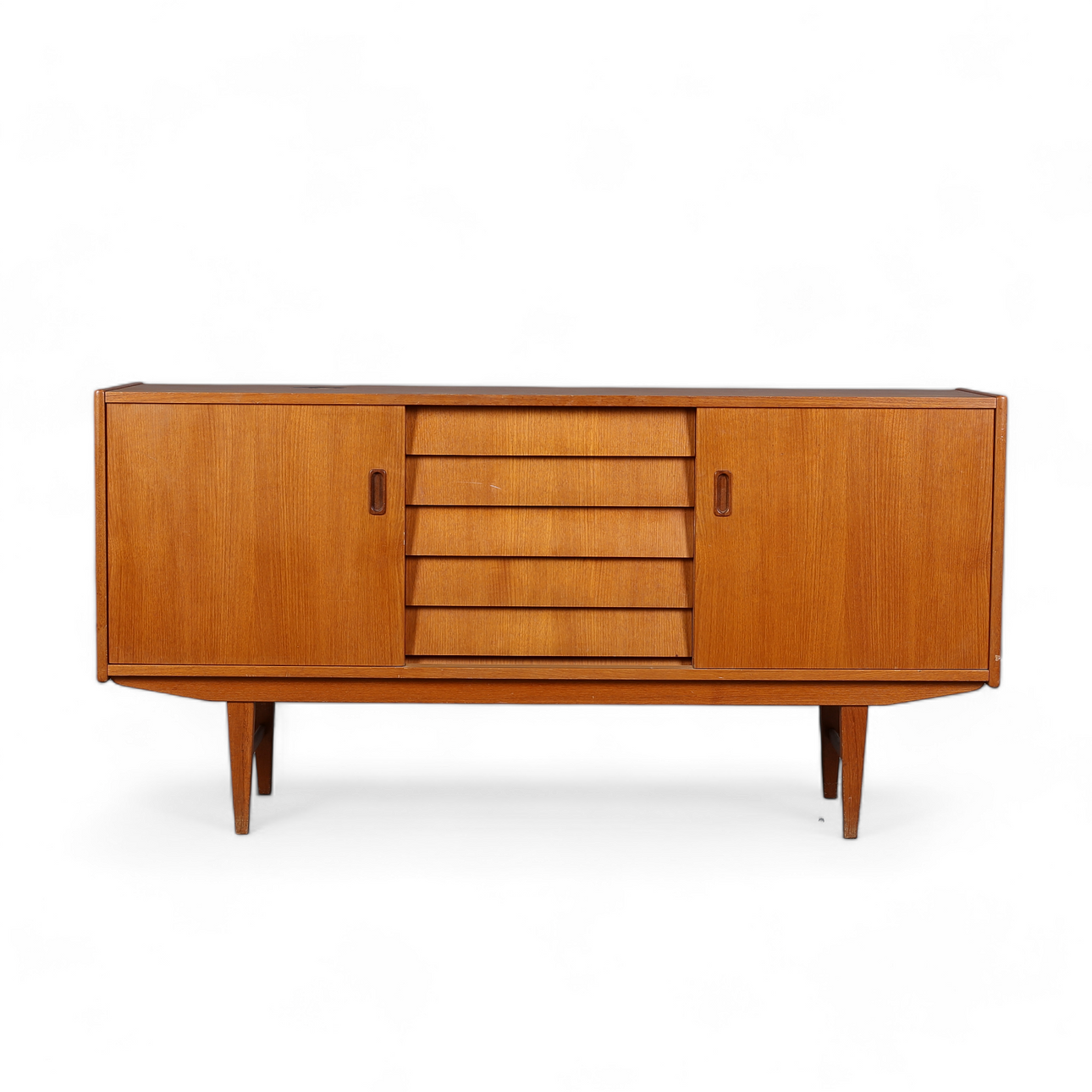 A sideboard, teak veneer, 1960s.