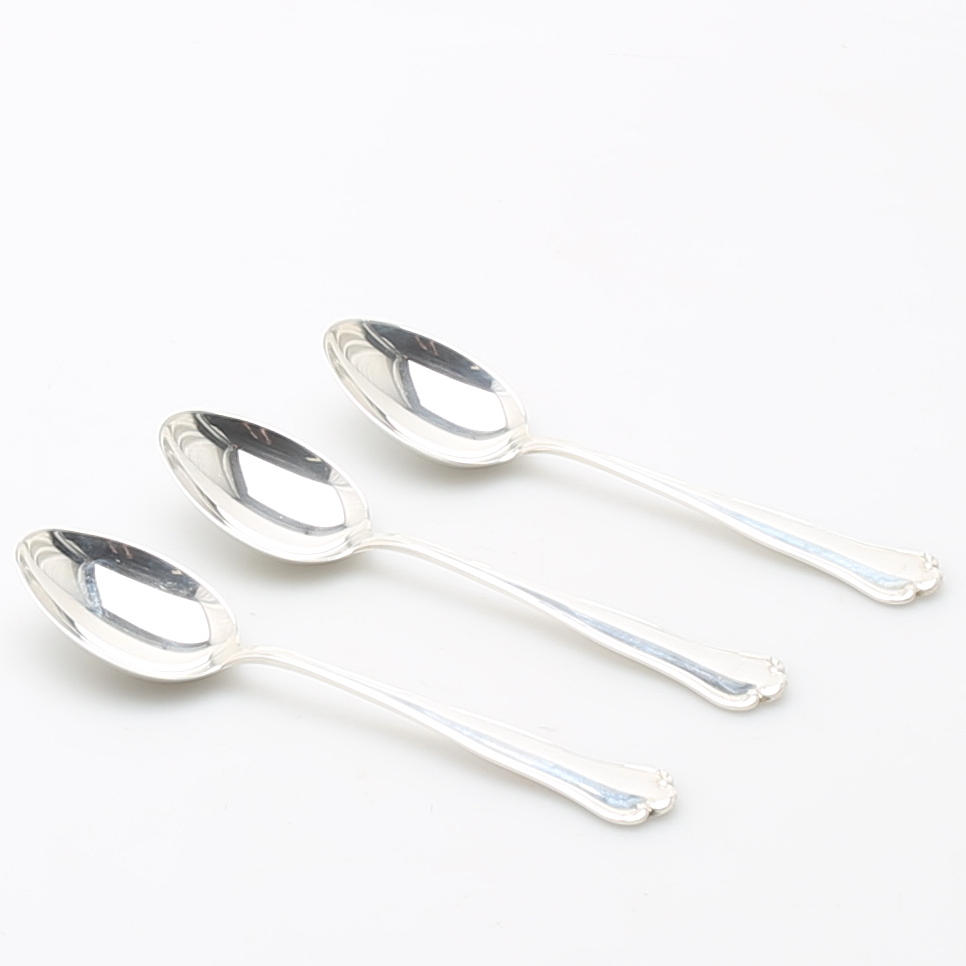 SKEDAR, 3 st, sterlingsilver, modell 'Kungsholm', Hallbergs.