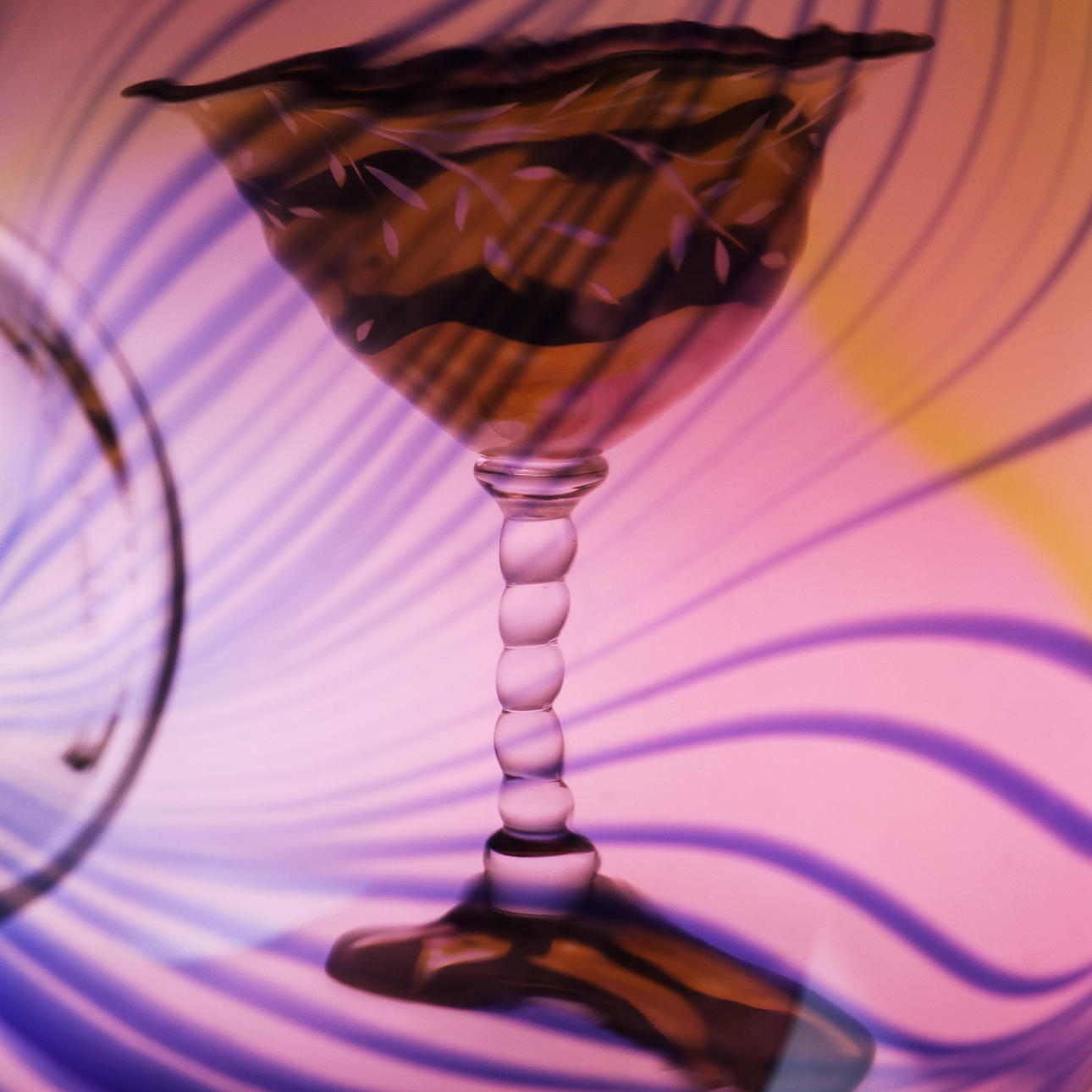 SKÅLAR, 2 st, glas. Jens Eltorp, Hetalåga glasstudio.