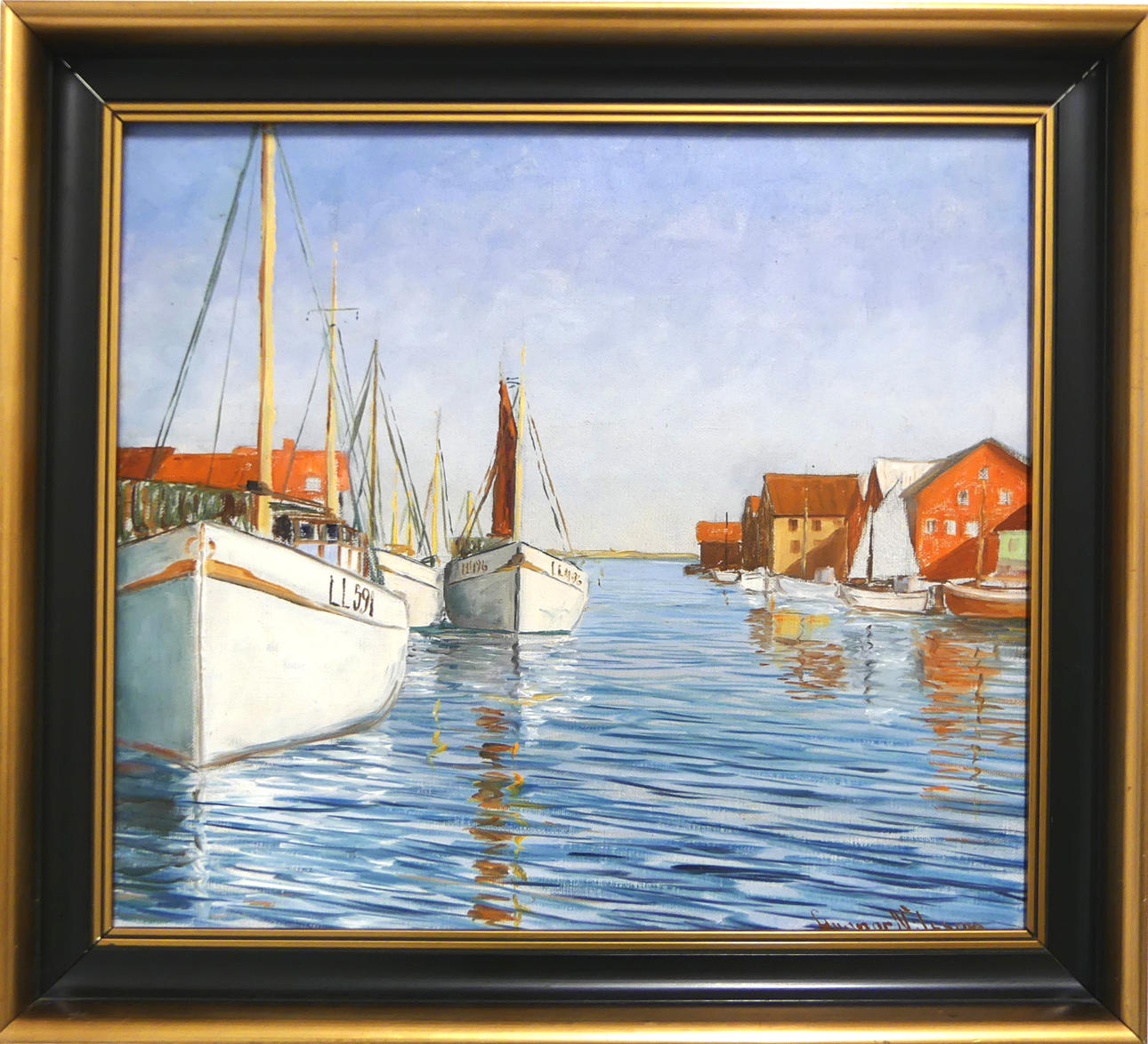 GUNNAR NILSSON. oil on canvas, “Smögen”, signed Gunnar Nilsson.