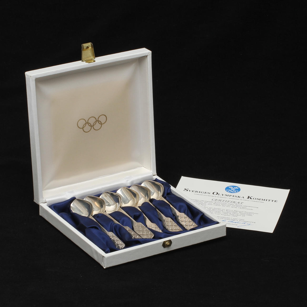 TESKEDAR, 6 st, silver, Sigvard Bernadotte, AB Sporrong, för Sveriges olypiska kommitté.