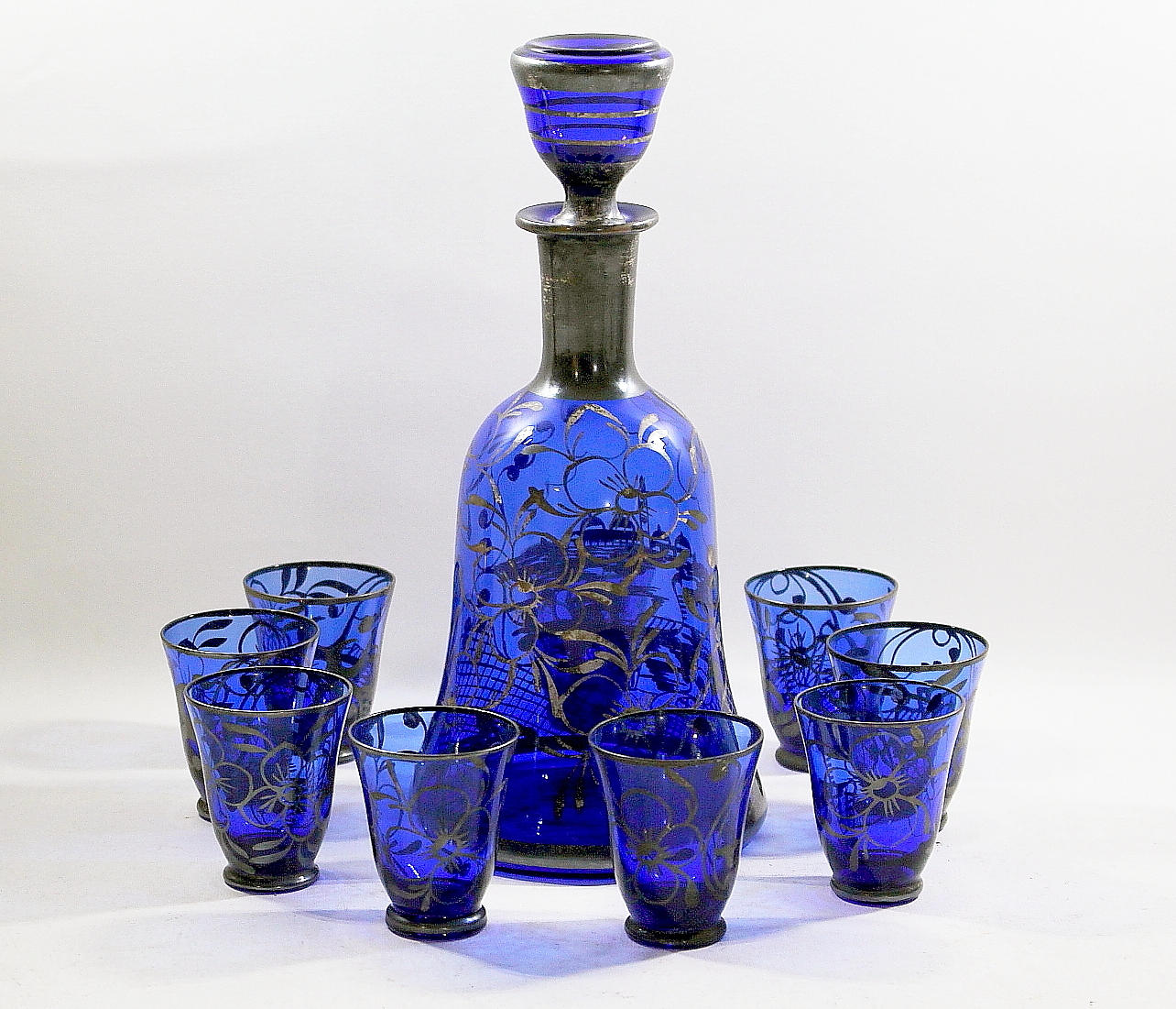 KARAFF samt GLAS, 10 delar, Murano, Italy, 1900-talets första hälft.