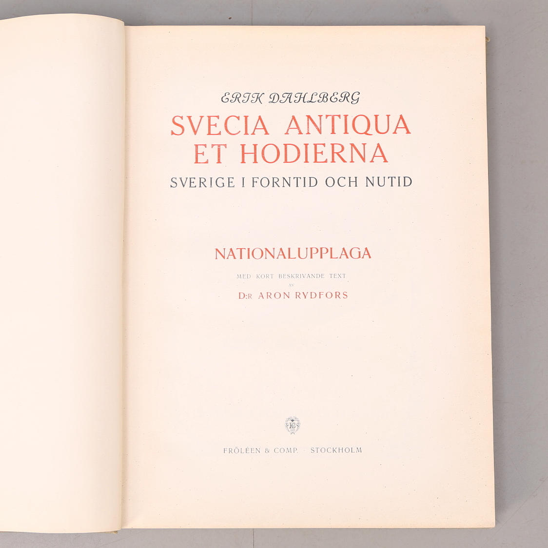 SVECIA ANTIQUA ET HODIERNA, Erik Dahlberg.