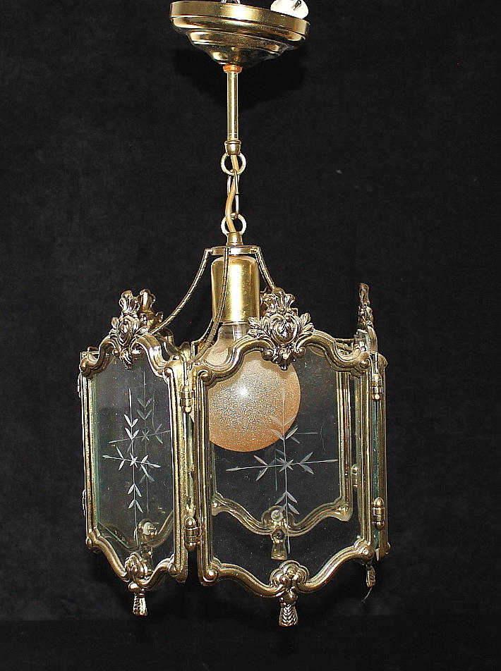 LAMPA, glas mässing.