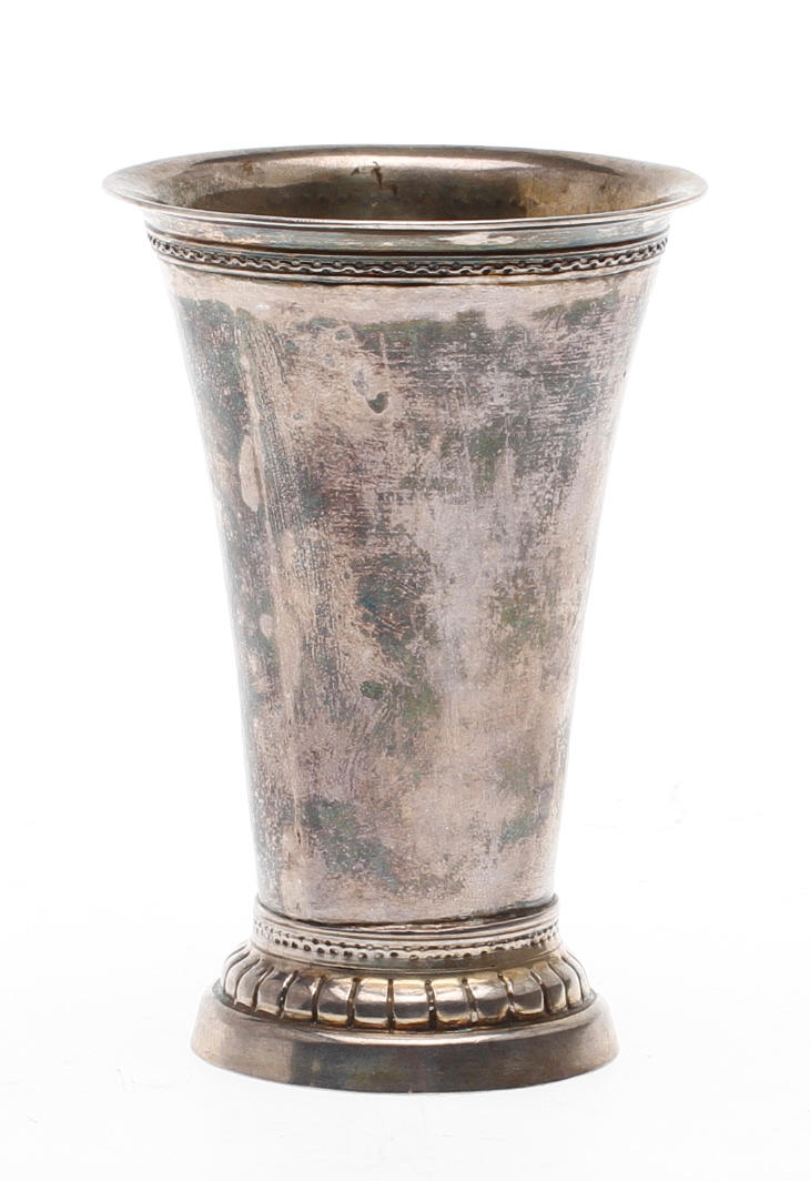 BÄGARE, silver, oidentifierade stämplar, 1700/1800-tal.