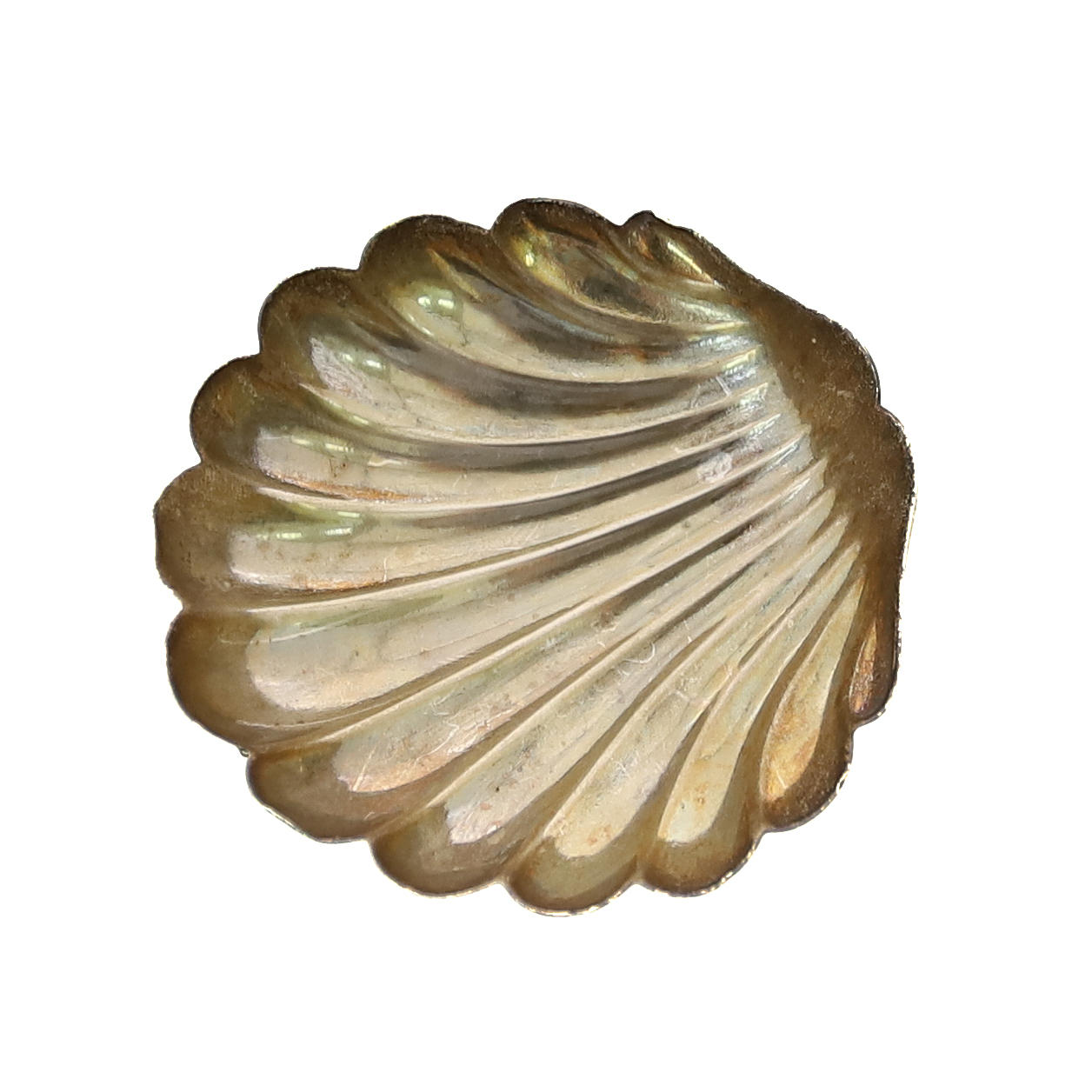 EINE VIKTORIANISCHE MUSCHELSCHALE AUS SILBER.