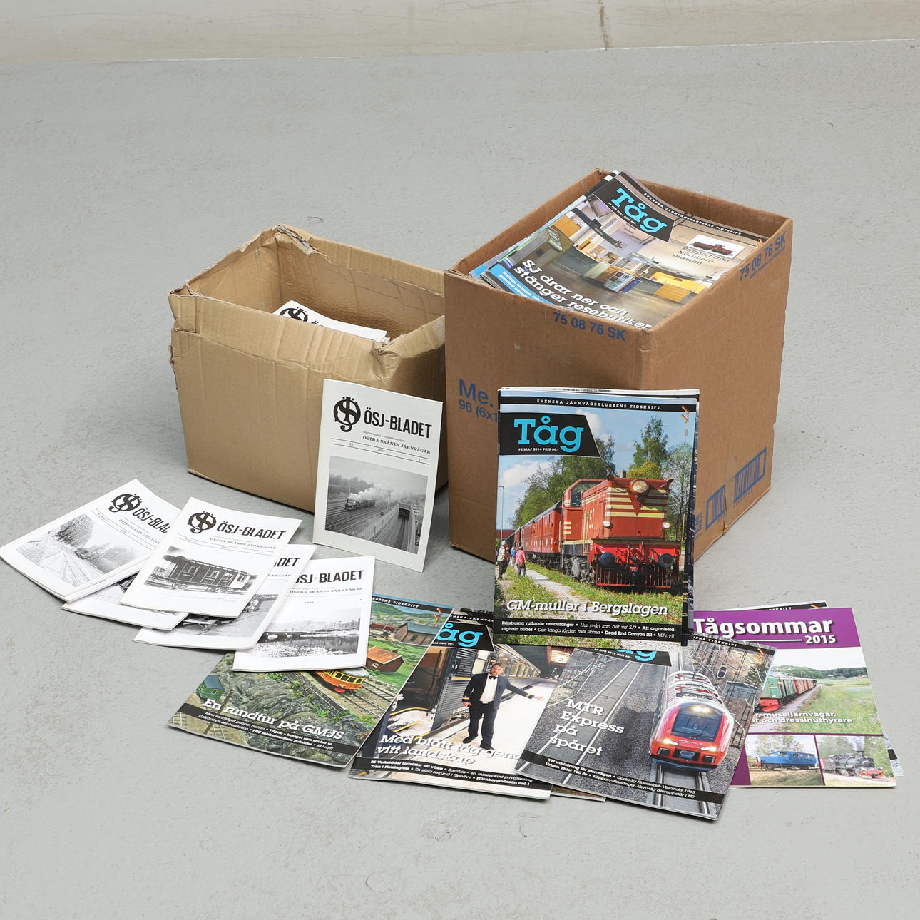 TIDNINGAR, 277 st, "Tåg" samt "ÖSJ-tåg".