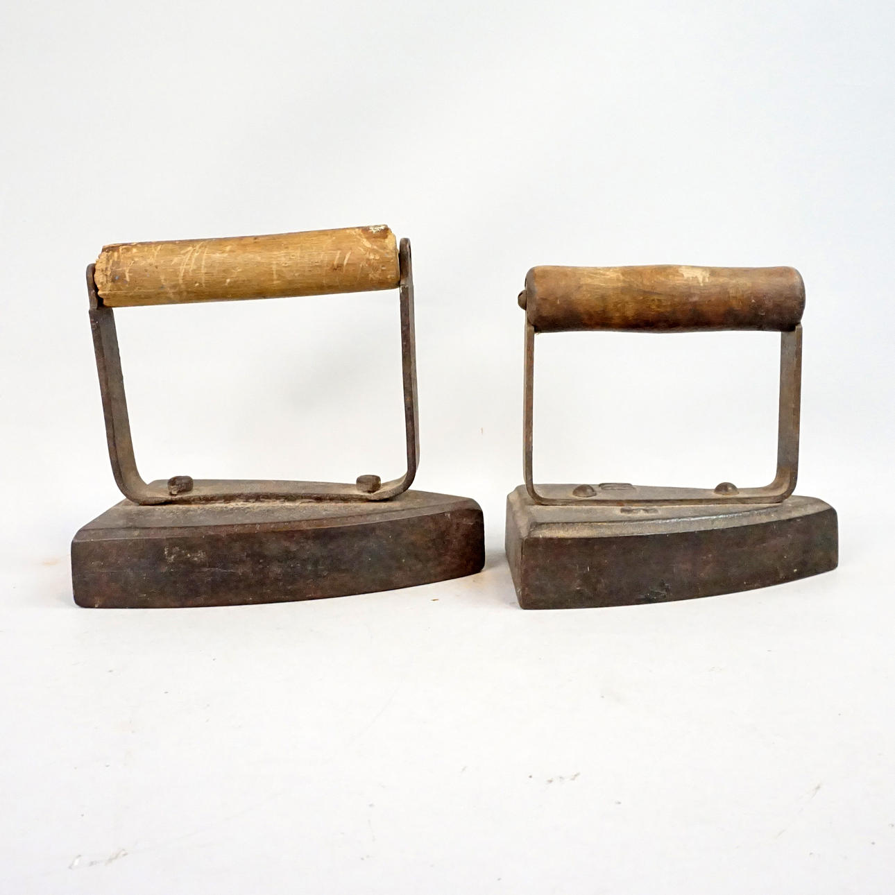 Two iron/wood irons, 19th century. Miscellaneous - Miscellaneous ...