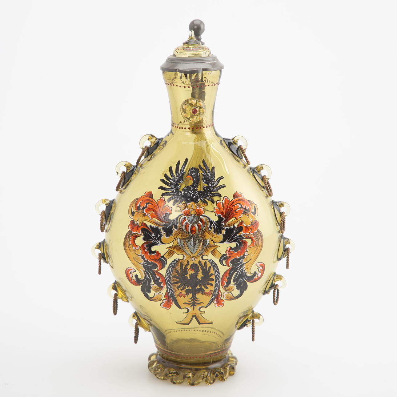 Historismus Flasche mit Wappen, 2. Hälfte 19.Jh.