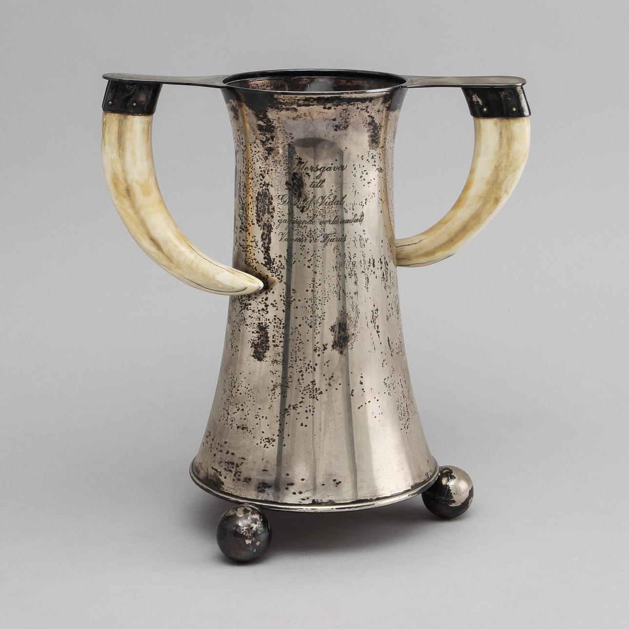 POKAL, silver och horn, 1917, Göteborg.