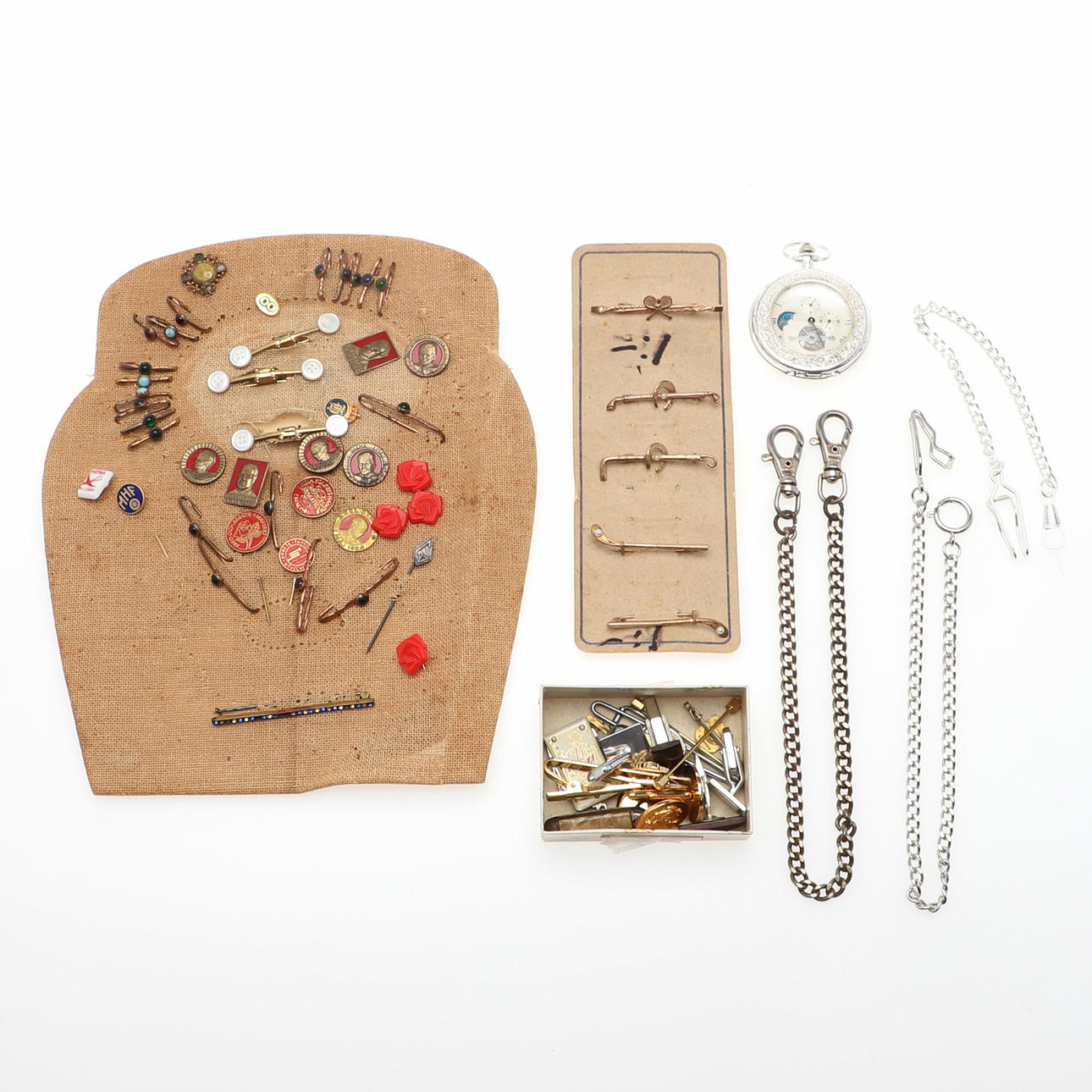 SMYCKEN, herr, ca 60 delar, oädla metaller.