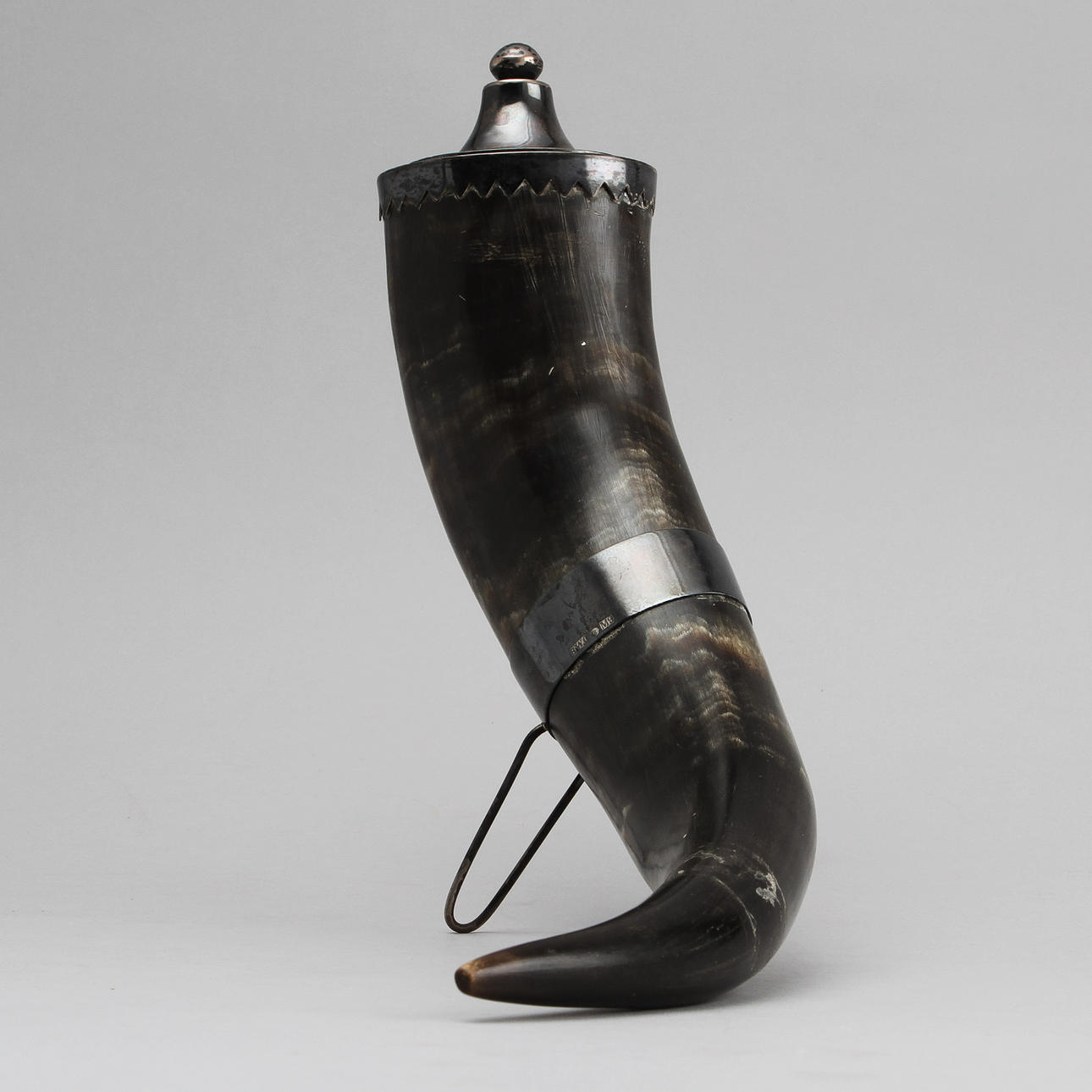 HORN med SILVERFATTNING och LOCK, 1962.