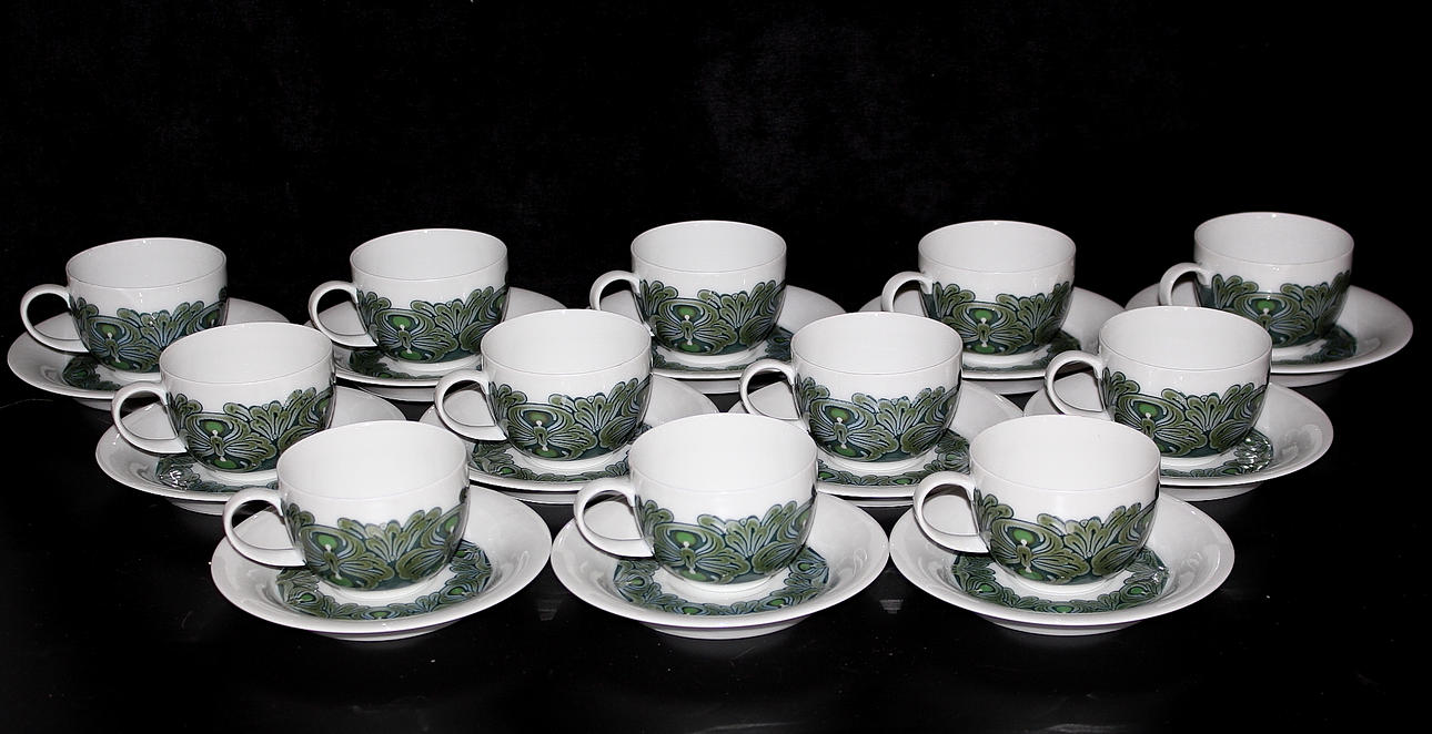 KAFFESERVIS, 24 delar, Furstenberg, Tyskland.